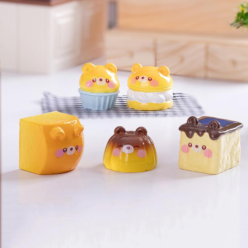 Micro Landscape Creative Bear Bread Doll Doll House Diy Food Play Decoration Accessories Desktop Ornaments