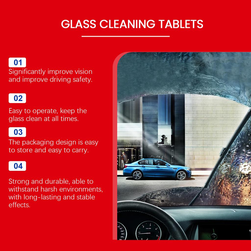 Solid Cleaner Car Windscreen Cleaner Effervescent Tablet Auto Wiper Glass Solid Cleaning Concentrated Tablets Detergent