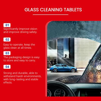 Čistič pevných látek Čistič čelního skla automobilu Šumivý tablet Auto stěrač Skla Čištění pevných látek Koncentrované tablety Mycí prostředek