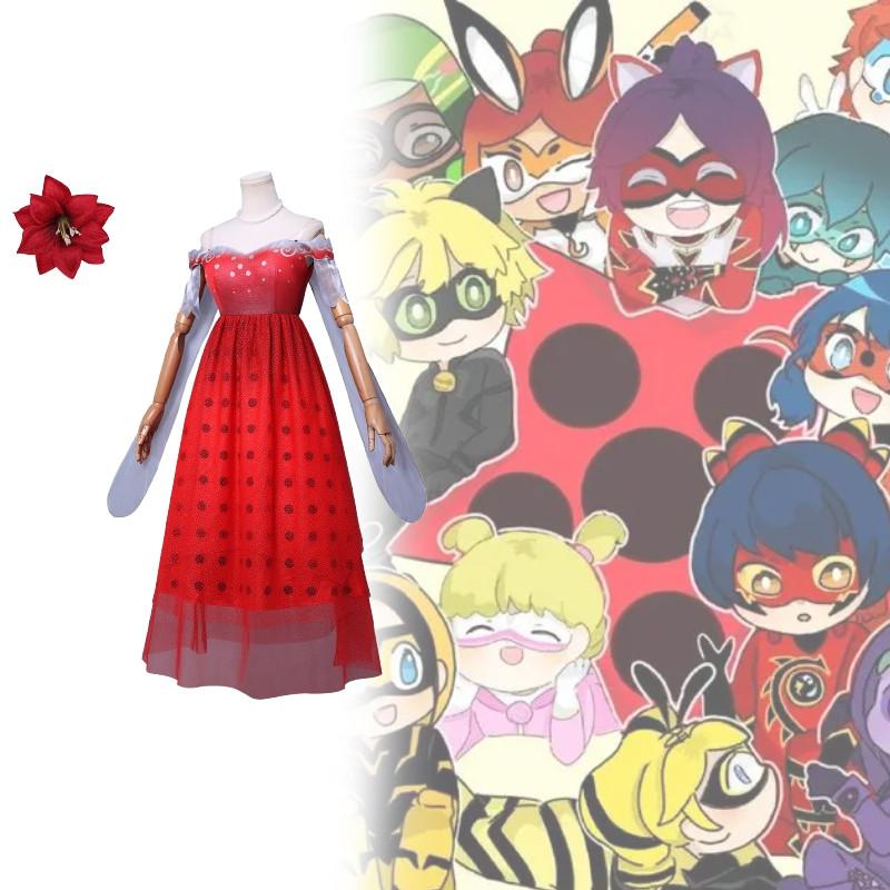 Miraculous Tales Of Ladybug Cat Noir Girl Cosplay Dress Material Fantasy Theme For Role Play And Cosplay Events