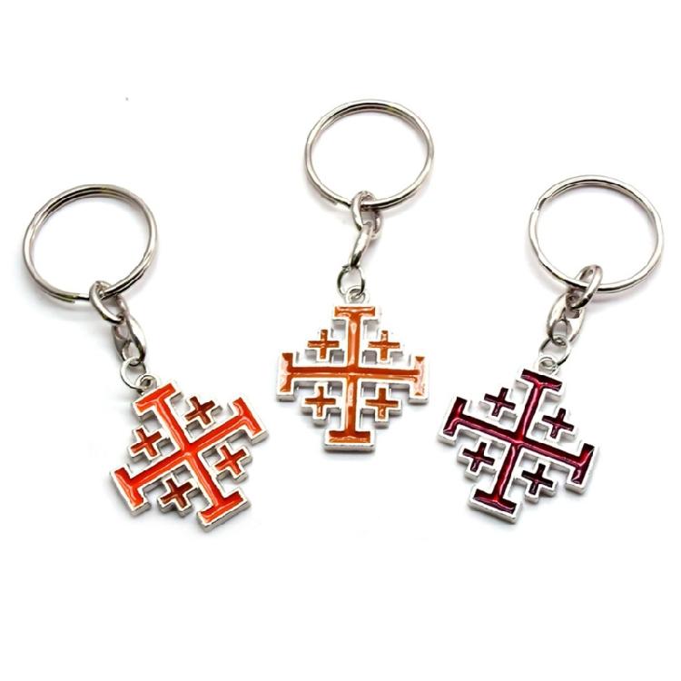 Styles Cross Keychains Pendants CarKey Keychains Charm Religious Key Rings
