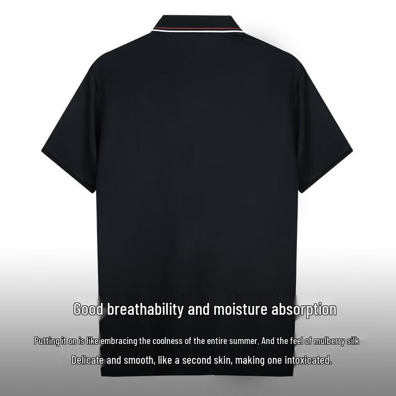TRIES Men's Summer Short-Sleeve Polo Shirt