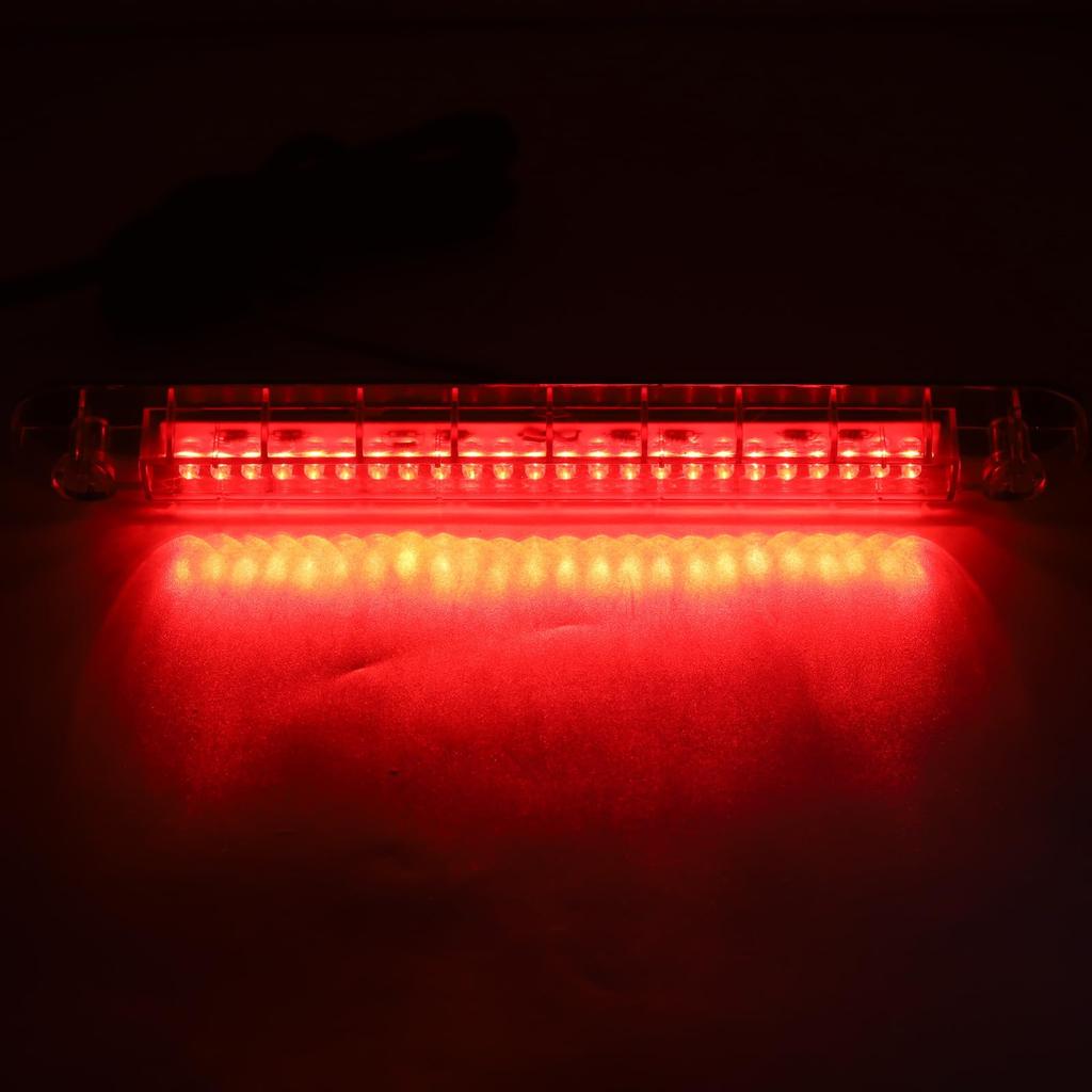 12V Red LED Brake Stop 24 LED Ensures Rearward Easy Highly Waterproof and Tape Passenger Car Third Brake Light Light, High-Mount Light, Beads, Safety,