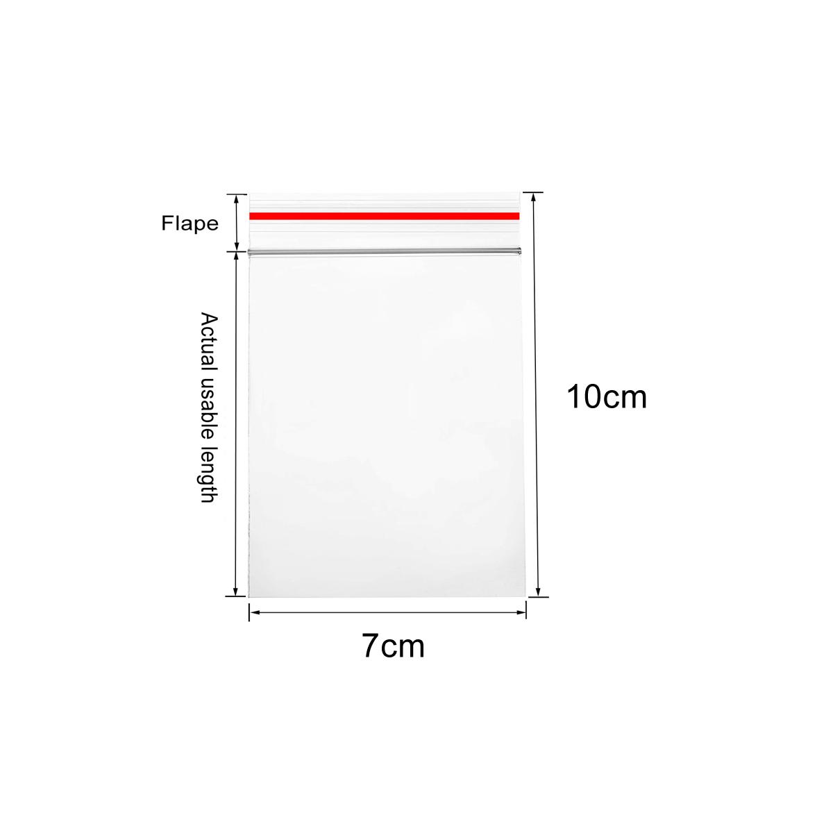 

100 шт., самозапечатывающиеся прозрачные целлофановые пакеты, закрывающиеся пластиковые полиэтиленовые пакеты с застежкой-молнией с красными краями, полиэтиленовые пакеты для фотографий, открыток, ювелирных документов, хлебобулочных изделий, печенья, конф