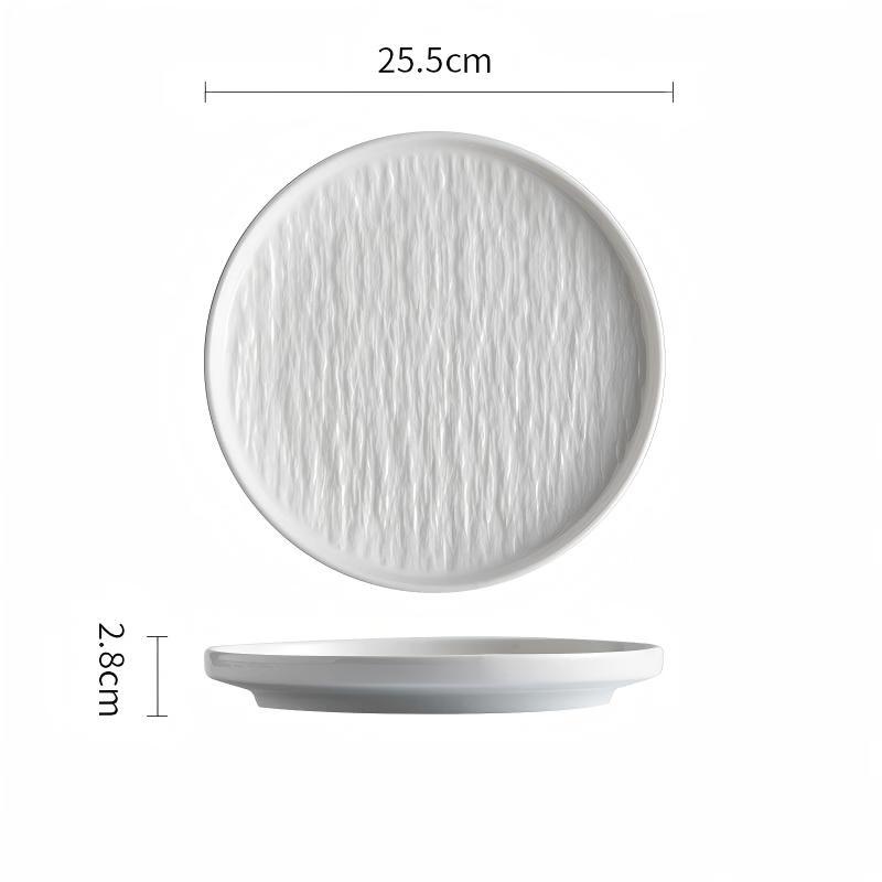 Abay 10-Inch Round Ceramic Dinner Plate