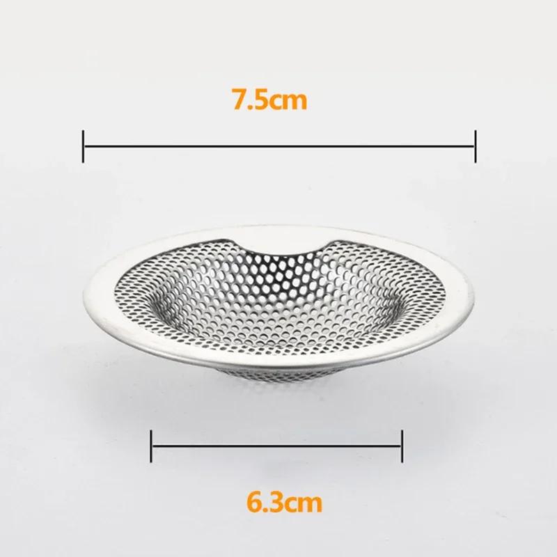 1Pcs Kitchen Sink Filter Stainless Steel Mesh Sink Strainer Filter Bathroom Sink Strainer Drain Hole Filter Trap Waste Screen