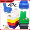 4Pc Dental Extra-Large Transfer Box Laboratory Divided Work Tray Colored Plastic Model Transfer Box Metal Clip Storage Box