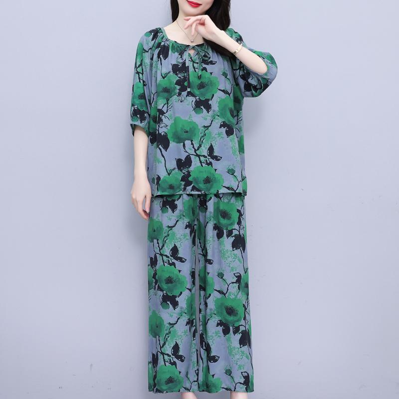 

Summer Two Piece Sets Female Clothes Loose Elegant Women s Pants Set 4XL