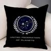 Star TTrek Ship Movie Logo Cushion Cover Natural Linen Organic Fabric DoubleSided Printing Breathable For Decor