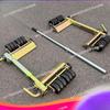 Auto Repair Lever Positioning Moving Porter Tool 12 Wheels Anti-slip Pattern Plate Wheeled Trolley Car Rescue Trailer