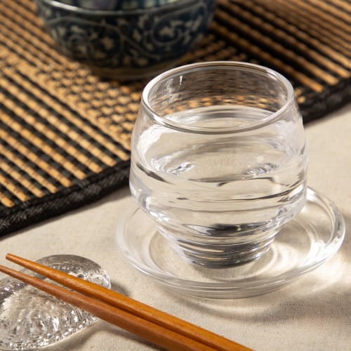 Toyo Sasaki Glass Sake Glasses, 100ml, Set of 6, Made in Japan, Dishwasher Safe, Suitable for Commercial Use, B-40103-JAN