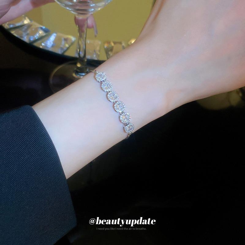 Water drop zircon adjustable bracelet Dongdaemun fashion ins high-end bracelet classmate girlfriend jewelry wholesale women