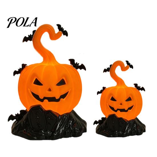 Bat Theme Decor Halloween LED Candle Light Figurine, Tombstone Glowing Tabletop Ornament, Warm Indoor Pumpkin Prop for Escape Room Haunted House Shop