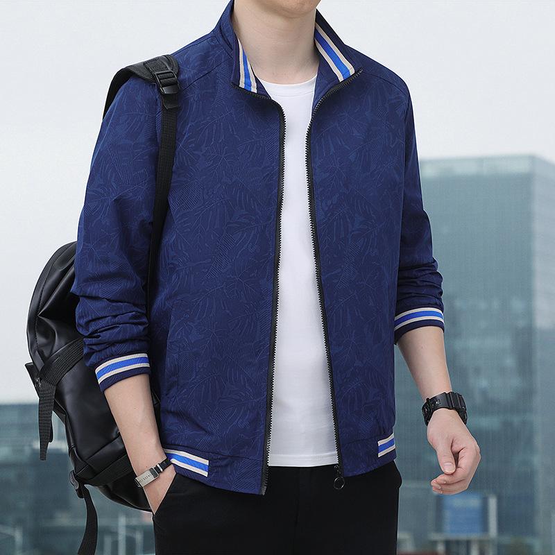 Men's European-Style Breathable Stand-Collar Jacket - Spring/Autumn Casual Top