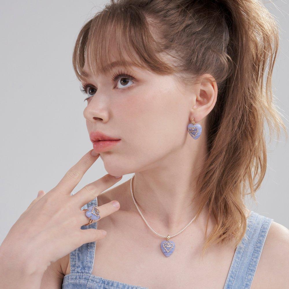 Heybongbong Lilac Blue Earrings