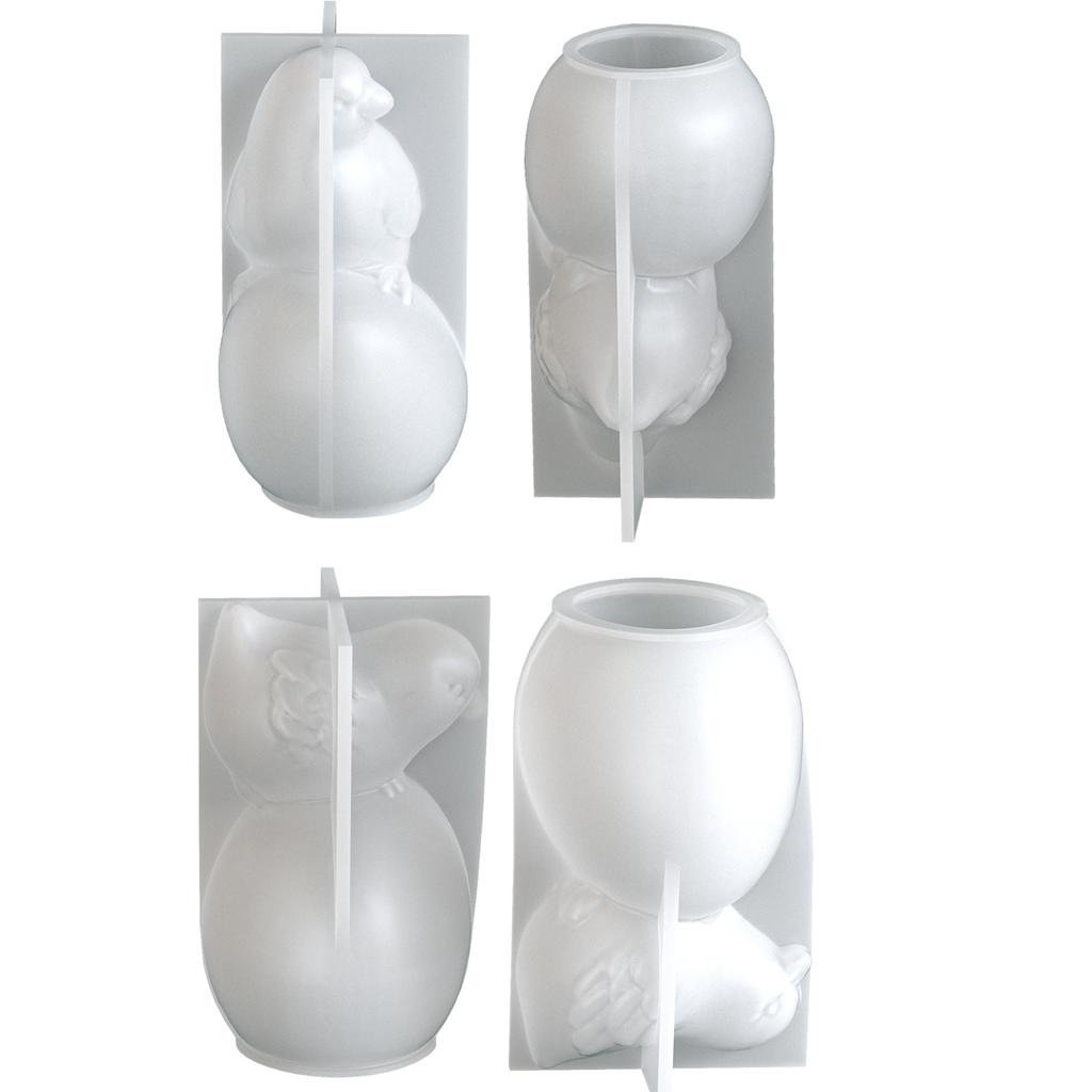 1-упаковка Силіконові форми 'Великоднє курча та яйце' | Ідеально для великодніх гіпсових фігурок, ароматичних свічок, виробів з епоксидної смоли | Ідеально