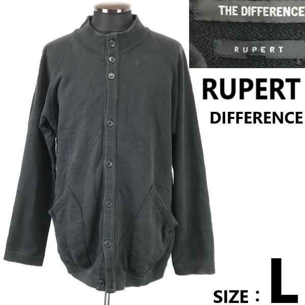 

RUPERT DIFFERENCE Sweat Cardigan Jacket Black Size L (Men’s)(USED)