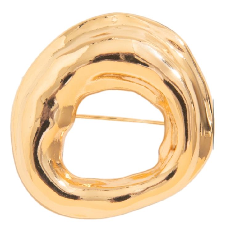 Delicate Hollow Pattern Alloy Brooch Eye Catching Lapel Pin Accessory For Women Seeking Unique Style Accent