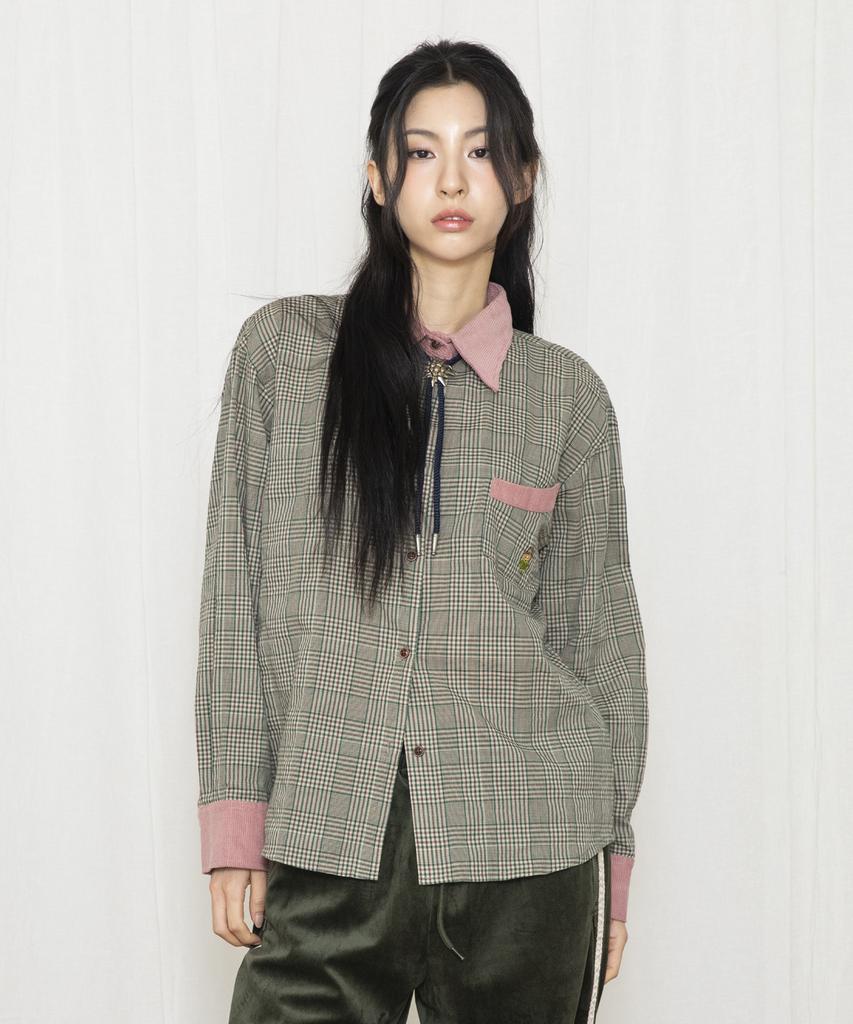 RuNaKi'Hu' Wxts002 Farmer Check Shirt (Pink)