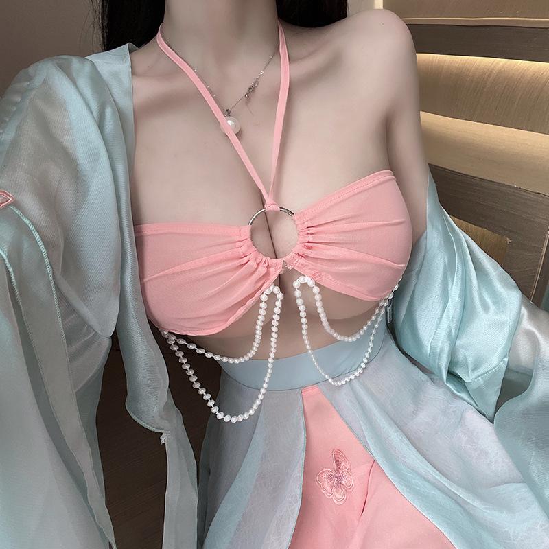 РЎРµРєСЃСѓР°Р»СЊРЅРѕРµ РЅРёР¶РЅРµРµ Р±РµР»СЊРµ Р¶РµРЅСЃРєР°СЏ СЃРµРєСЃСѓР°Р»СЊРЅР°СЏ РїРёР¶Р°РјР° Р°РЅС‚РёРєРІР°СЂРЅР°СЏ Hanfu СЃРѕР±Р»Р°Р·РЅ cheongsam СѓРЅРёС„РѕСЂРјР° РїРѕСЃС‚РµР»СЊРЅС‹Р№ РєРѕРјРїР»РµРєС‚ One Size