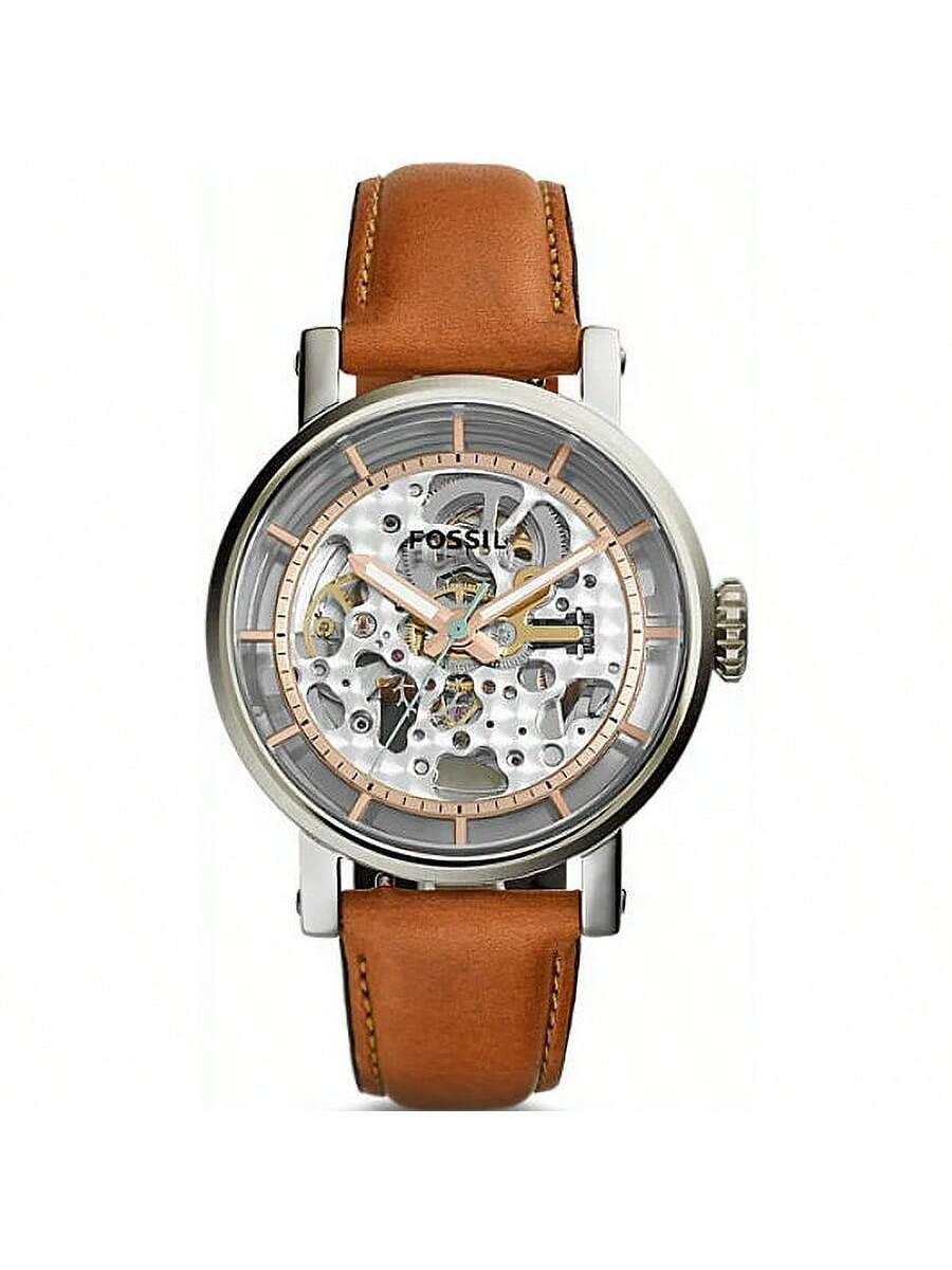 

Fossil Women s Mechanical Leather Steel 3-Hand Watch, 50m Water Resistant Stainless Steel Case/Crystal Mirror, Perfect Christmas Daily. ME3109 коричневый