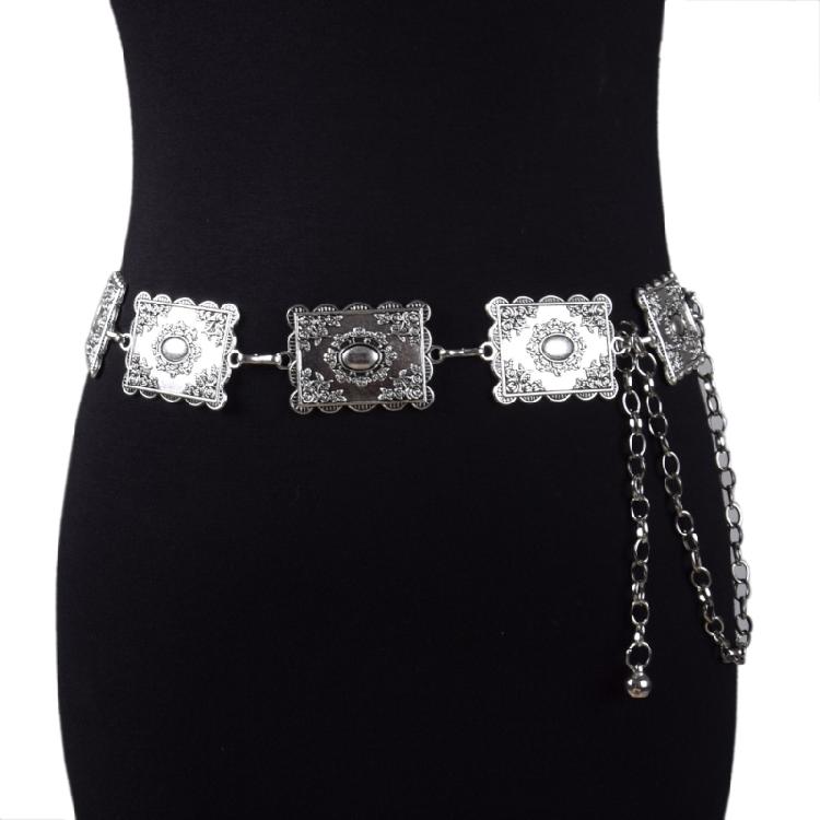 Dress Waist Chain Metallic Ethnic Chain Belt Body Chain Waist Jewellery Party Accessories Carved Waist Belt Body Jewelry