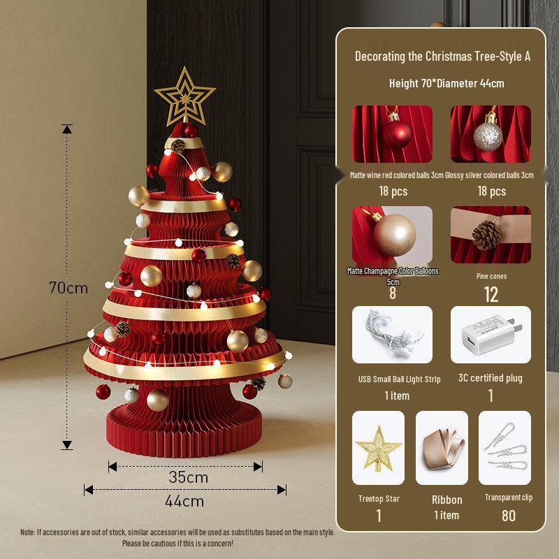 2025 Creative Origami Christmas Tree Ornaments for Home & Living Room Décor