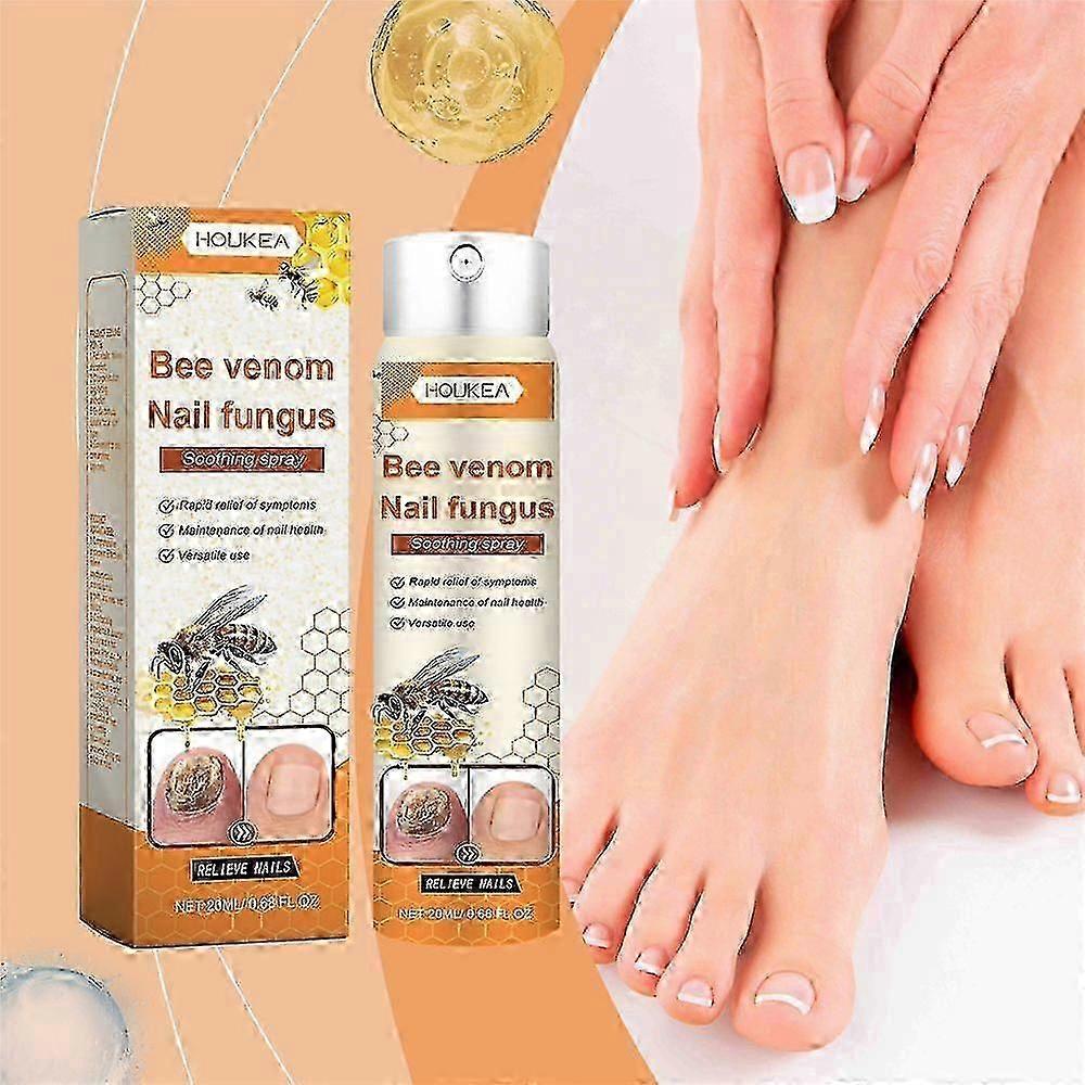 Bienenstich-Nagelreparaturserum, Natürliche Nagelpflege-Lösung, Zehennagel-Pflegespray, Beruhigende Nagelbehandlung, Anti-Pilz, 30ml