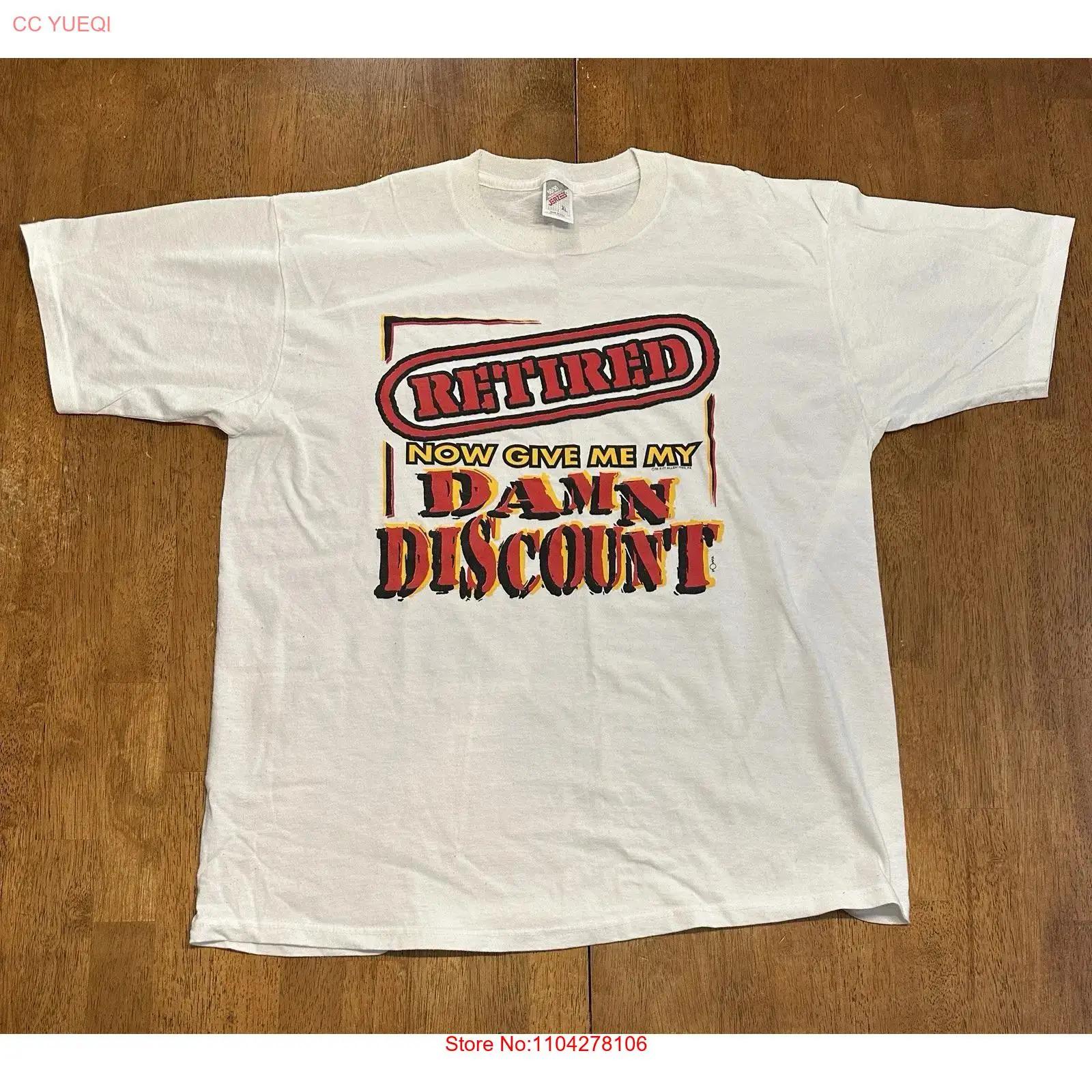 

Vintage 90s Retired Funny T Shirt XL Give Me My Discount vintage Washed Casual Versatile Stretched designer clothes 5XL різнокольоровий
