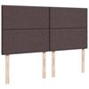 Box Spring Bed with Mattress Dark Brown 180 X 200 Cm Fabric