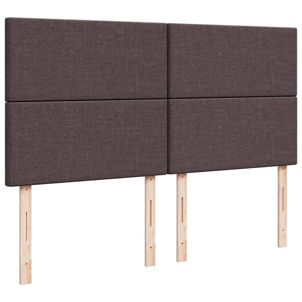 Box Spring Bed with Mattress Dark Brown 180 X 200 Cm Fabric