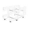 ABWR-Can Dispenser Storage Organizer Bins Adjustable Rolling Can Organizer With Two Tiers Rolling Jar Boxes Kitchen Storage
