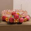 Rose Quartz Double Layer Stackable Bracelet for Women - Light Luxury High-End Beaded Gift for Best Friend.