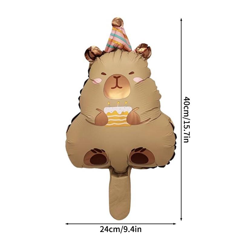 

1-10 шт. Шарик из алюминиевой пленки Капибара, Шарики для бара, Шарики Капибара для украшения детского праздника as show