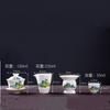 11 Pcs/set Chinese Ceramics Tea Set Handmade Suet Jade White Porcelain Teapot Bamboo Leaf Gaiwan Kettle Teacup Household Teaware