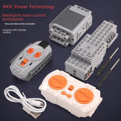 Bloques de construcción de programación Power Tech compatibles con LEGO para ciencia y educación: Conjunto de motor y control maestro de juguete PF Parts