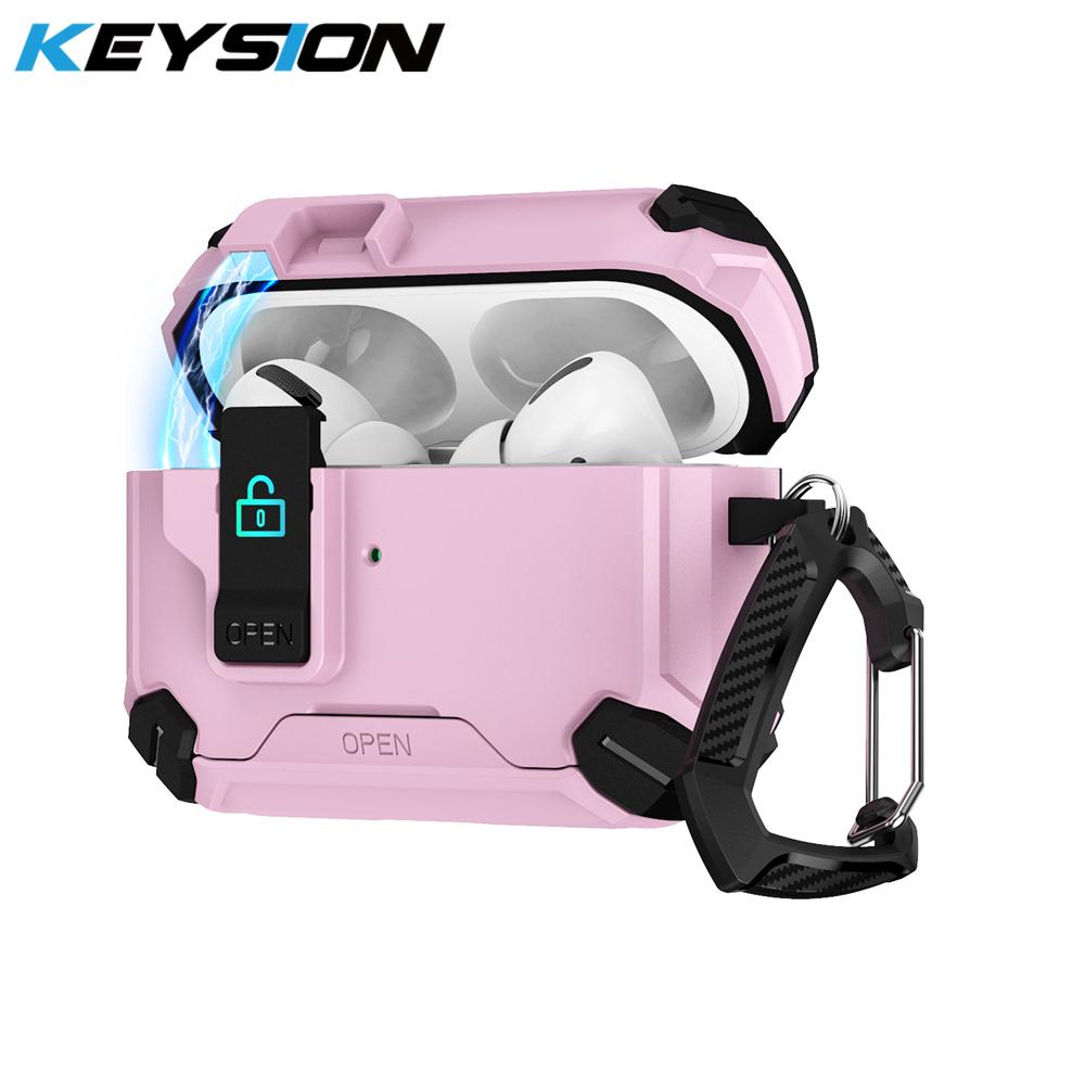KEYSION Magnetic Automatic Switch Earphone Case for Airpods Pro 3 Pro 2 Shockproof Phone Stand Headphone Cover for AirPods 4 3 2 1