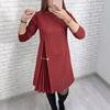Elegant Autumn Women's Patchwork Long Dress