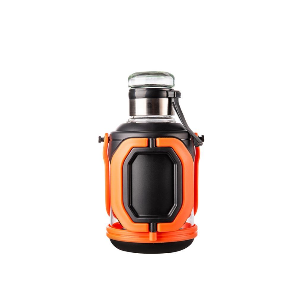 Large Capacity Sport Water Bottle with Back Belt and Filter Pot-bellied Water Bottle School оранжевый