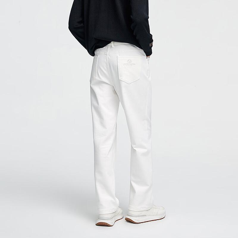 Giovanni Valentino Men's Loose Fit Brushed Straight-Leg Jeans