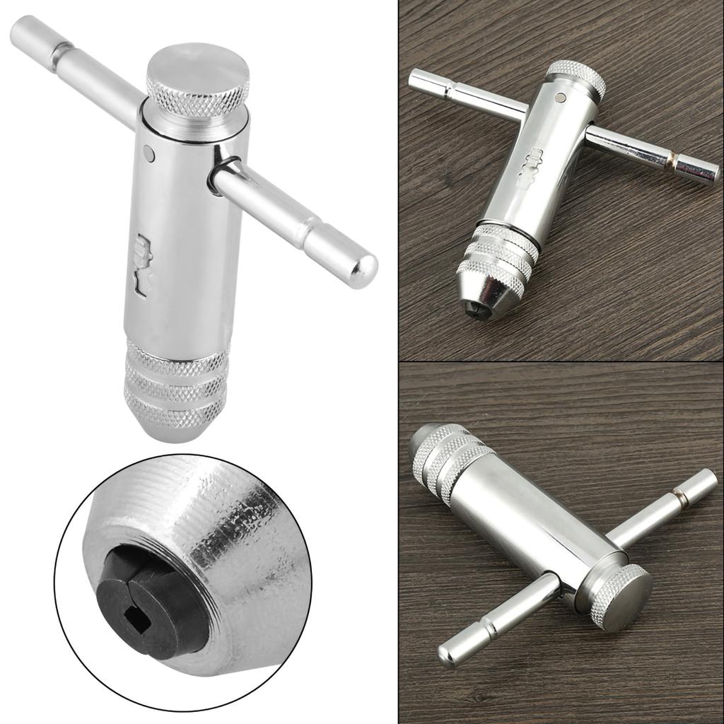 New Arrival 3mm8mm Reversible M3M8 T Bar Handle Ratchet Tap Wrench Holder For Tap And Die Set