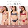 Shirohato Bra and Panty Lucky Choose from 5 Embroidered Sizes F80 3-Piece Set, Bag, Types, Lace, Stylish, Simple, B80, C80, D80, E80, (Type A, E80)