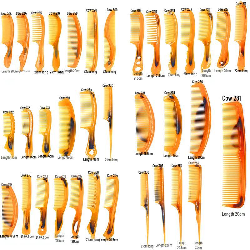 Plastic Hair Smoothing and Curling Comb Beef Tendon Model 236