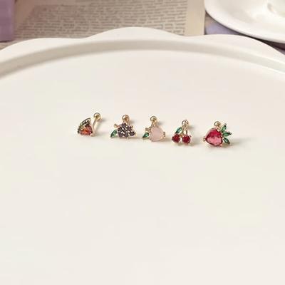 Women's Refreshing Fruit Piercing Inner Conch Earrings