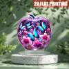 2D Flat Apple Butterfly Dreamy Crystal Acrylic Desktop Decoration, with Base, Suitable for Wall Decoration, Porch, Room, Villa, Accents Home, Hallway,