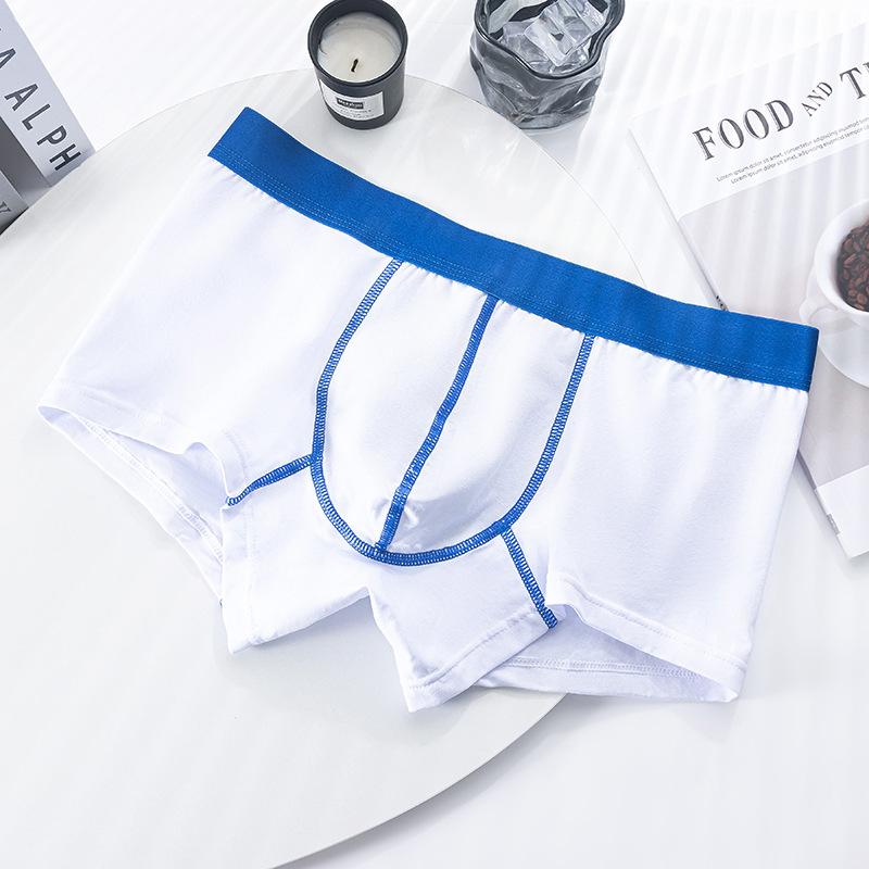 Men's Mid-Waist Breathable Cotton Boxer Briefs with Antibacterial Graphene Crotch