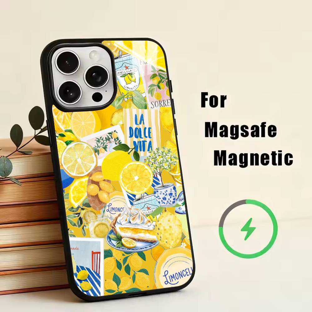 Amalfi Coast Lemon  Phone Case For iPhone17,16,15,14,13,12,11 Plus,Pro Magnetic with Magsafe Wireless Charging