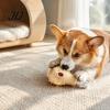 Food Leakage Puzzle Toys Dog Treat Dispenser Toy, Spiky Chicken Leg Chew Rubber Interactive Play for Boredom Feeder Aggressive Chewers, Dental