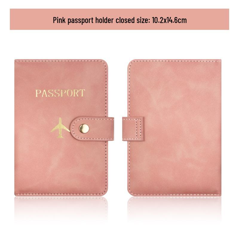 

Комплект кожаных обложек для паспорта с трансграничным горячим тиснением и металлической пряжкой розовый