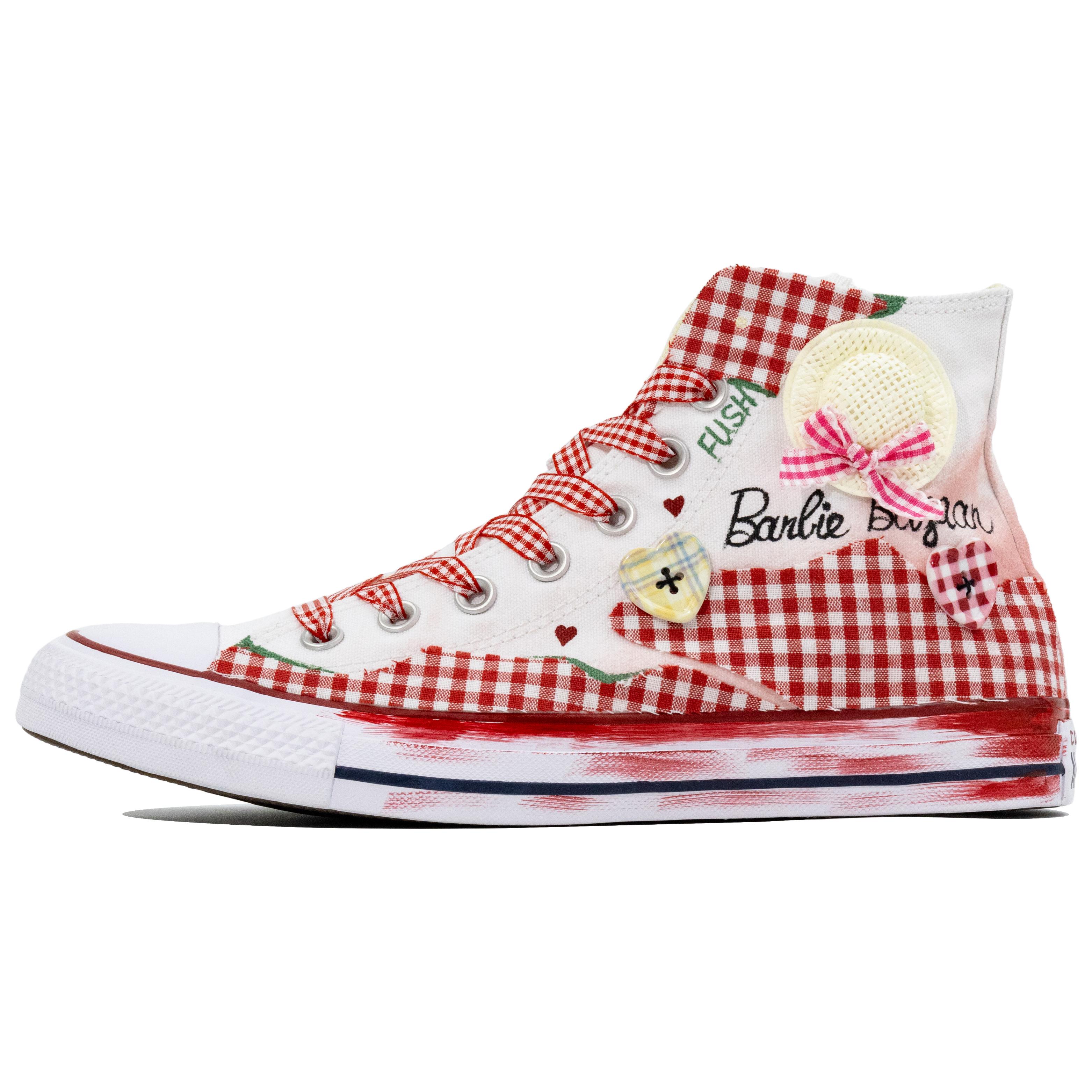 

Converse Chuck Taylor Hi Fairy Tale Abrasion Resistant Balance High top Canvas Shoes Unisex White Pink 101009(Team1150-) 35